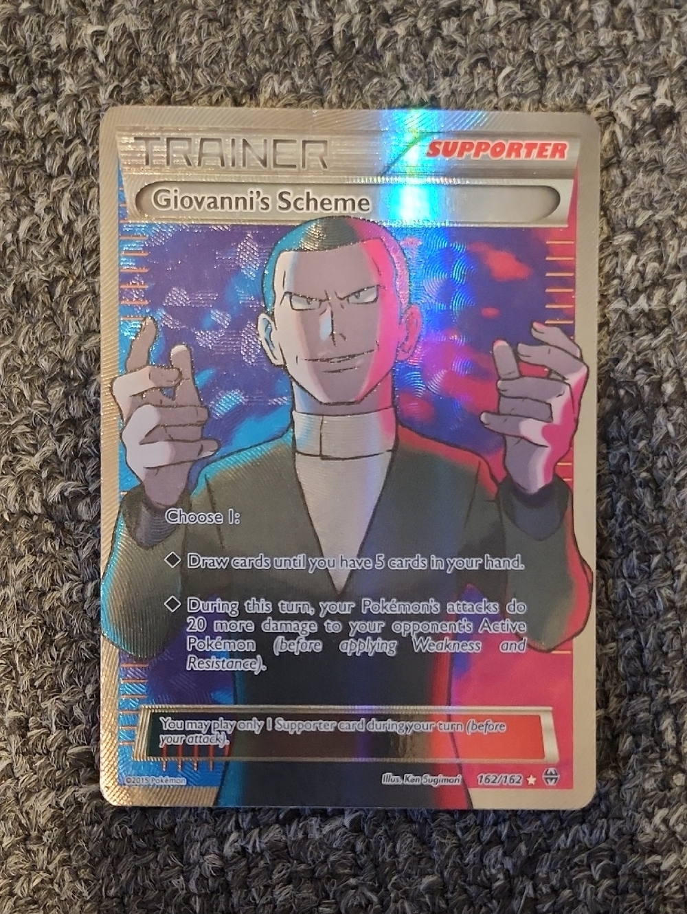 Giovannis Scheme Card Full Art Pokemon Ungraded Card